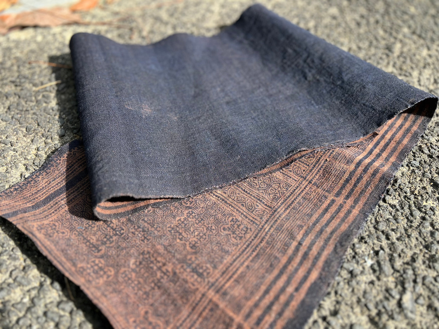 Hand-dyed Batik Fabric Chinese Miao Style Tea Table Cloth Natural Dye Classic Style Vintage Style Tea Mat Chaxi