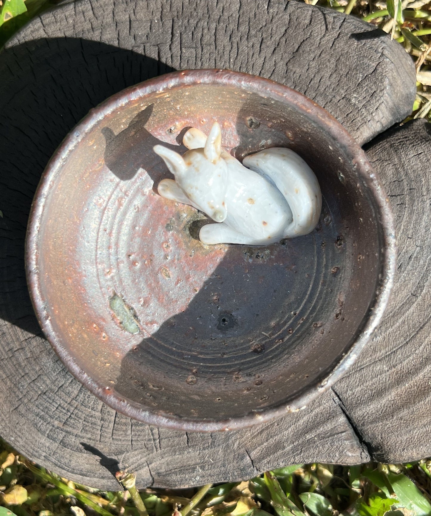 This is a woodfired pottery teacup