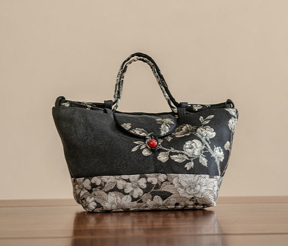 This is a brocade storage bag. this is a cloth tea bag