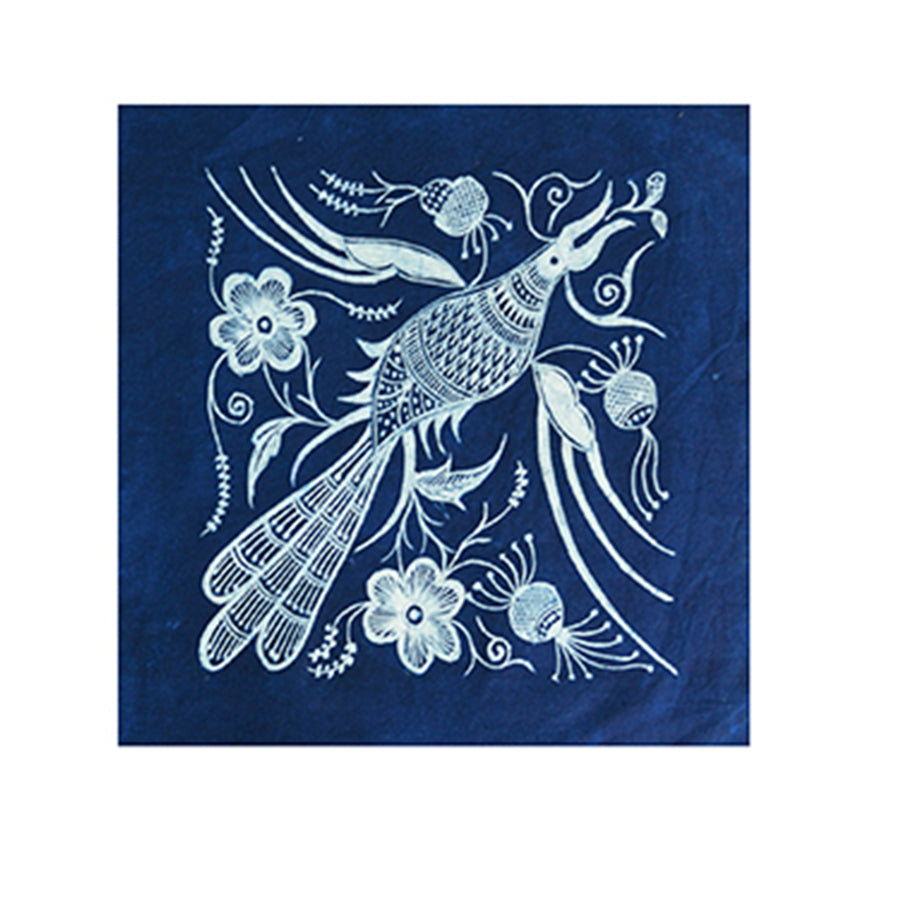 This is a Chinese Miao style batik table cloth tea mat