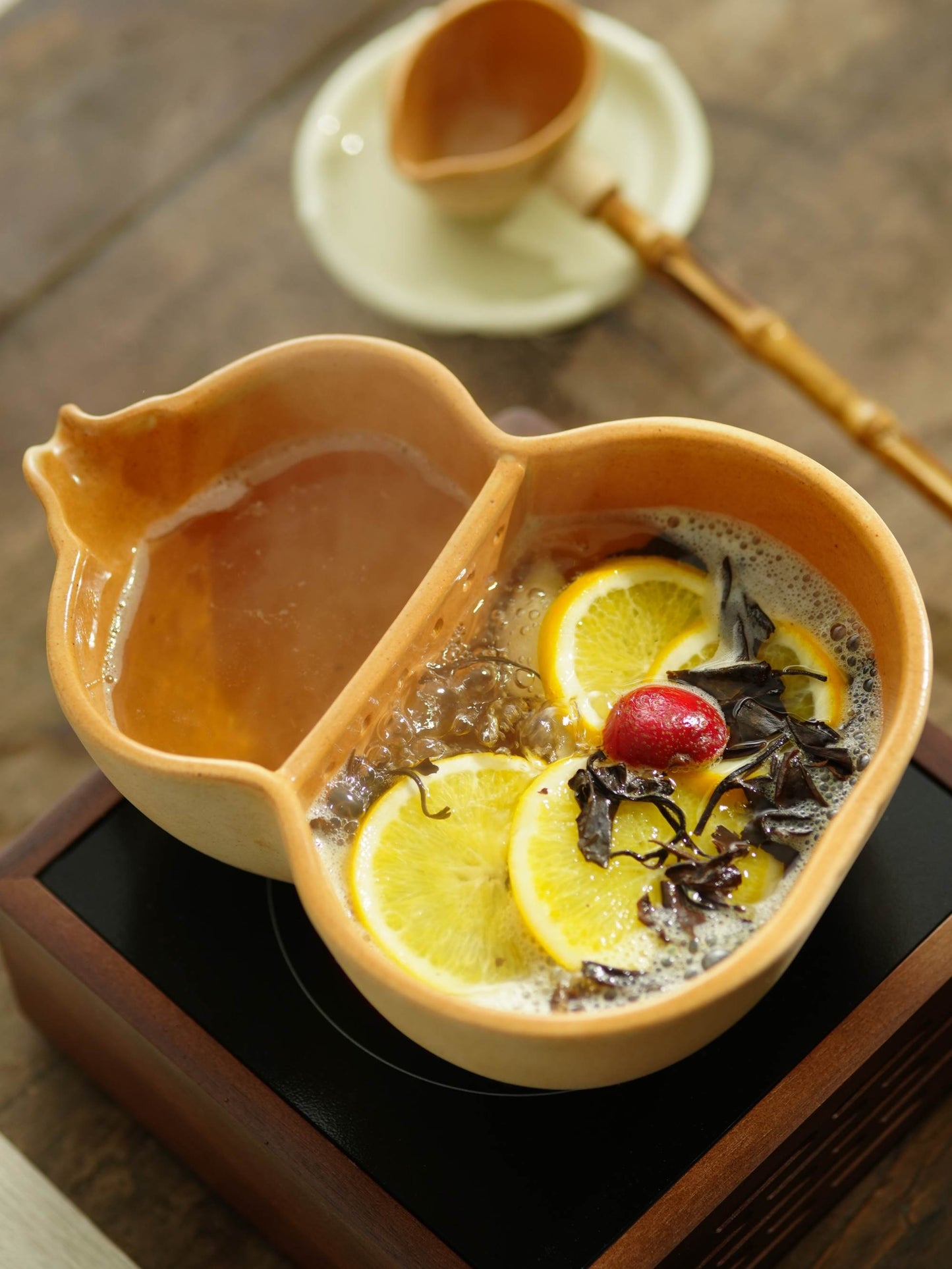 Handmade Chinese Crude Gourd Design Pottery Pot Tea Bowl Japanese Style Pot Tea Pot Tea Ceremony