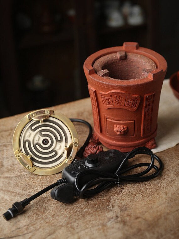 This is an electric charcoal stove. this is a chaozhou clay pottery stove