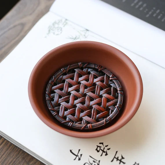 Tea Tray Handmade Chinese Zisha Tea Tray Antique Tea Boat Chinese Master Artwork Teapot Holder Tea Boat