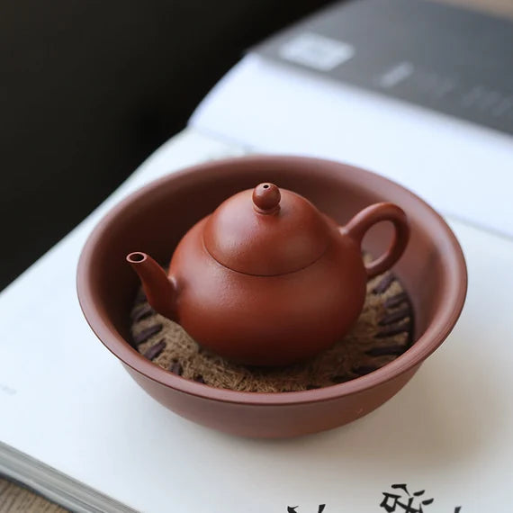 Tea Tray Handmade Chinese Zisha Tea Tray Antique Tea Boat Chinese Master Artwork Teapot Holder Tea Boat