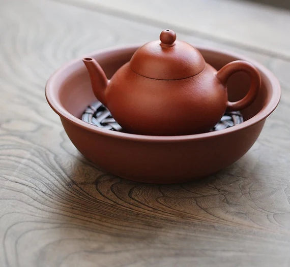 Tea Tray Handmade Chinese Zisha Tea Tray Antique Tea Boat Chinese Master Artwork Teapot Holder Tea Boat