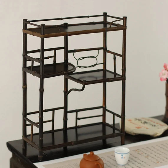 This is a meilu bamboo shelf bamboo rack.this is a bamboo teaware storage shelf