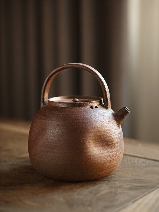 This is a pottery kettle