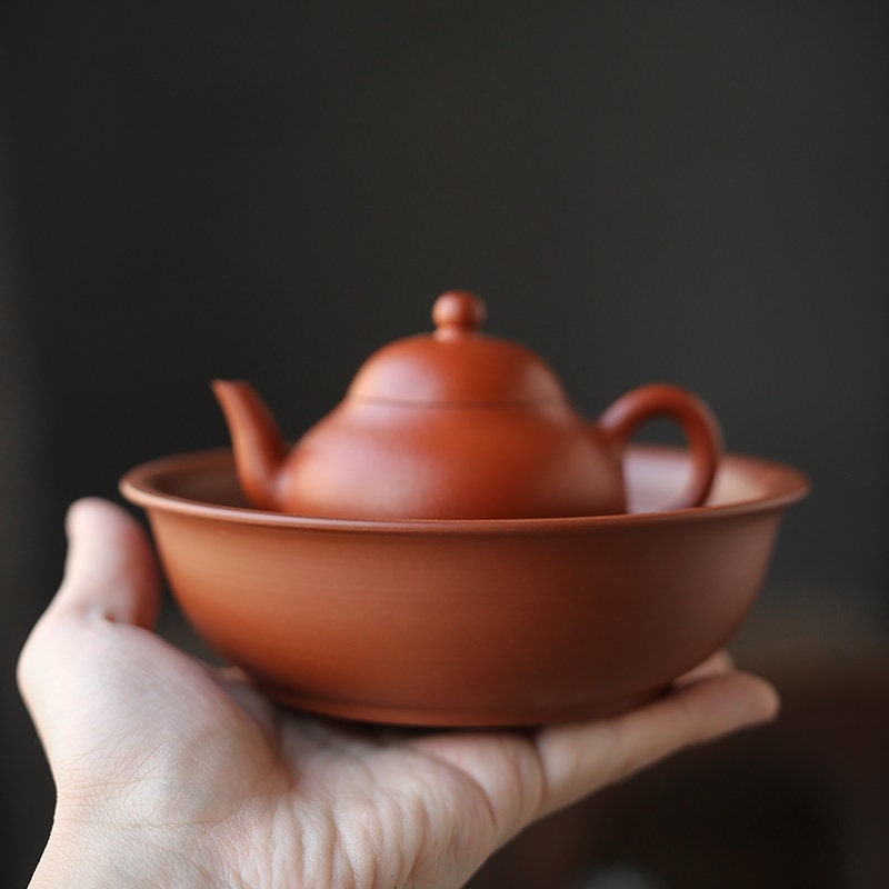Tea Tray Handmade Chinese Zisha Tea Tray Antique Tea Boat Chinese Master Artwork Teapot Holder Tea Boat