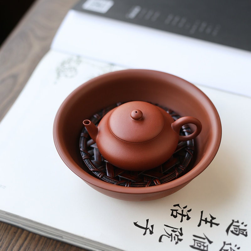 Tea Tray Handmade Chinese Zisha Tea Tray Antique Tea Boat Chinese Master Artwork Teapot Holder Tea Boat