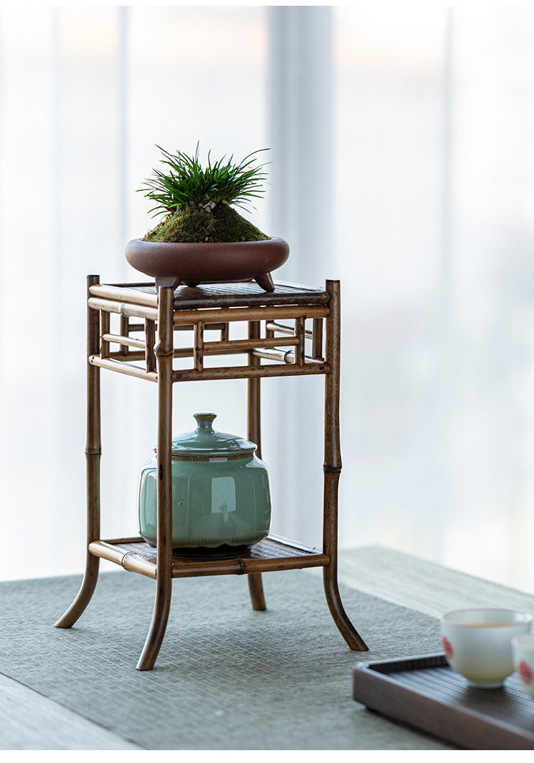 This is a meilu bamboo shelf bamboo rack.this is a bamboo teaware storage shelf