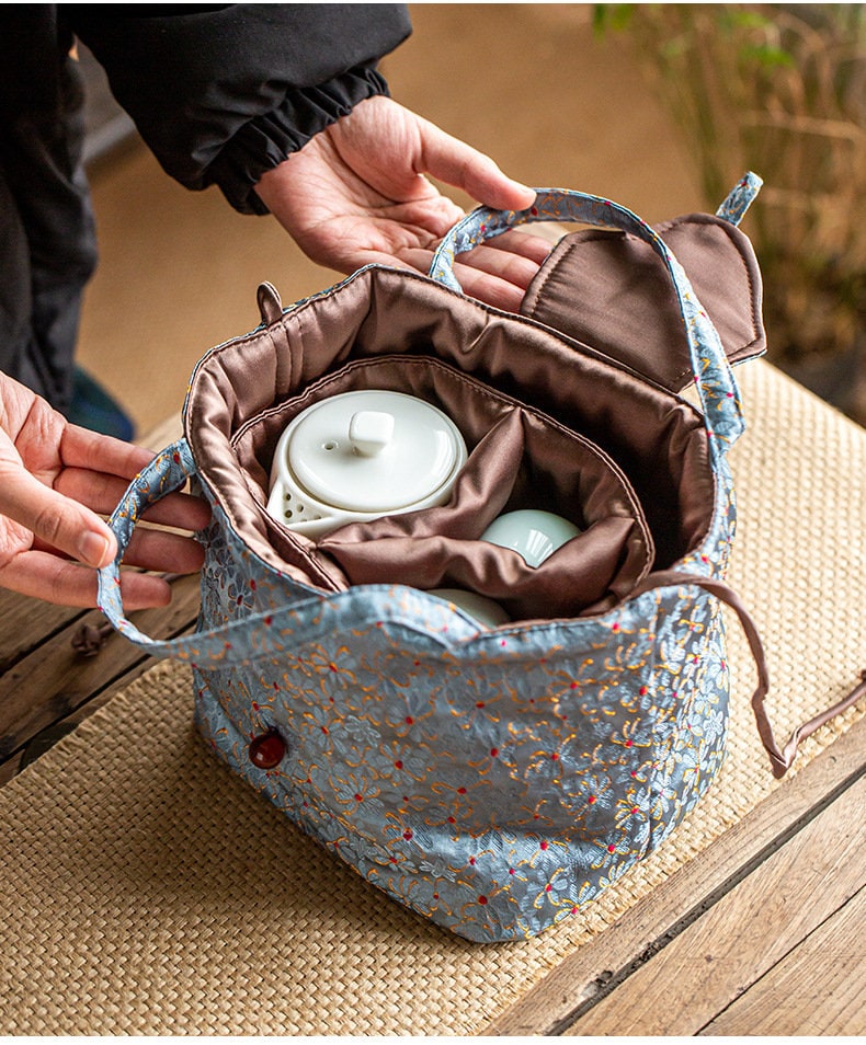 This is a brocade storage bag.this is a cloth tea bag