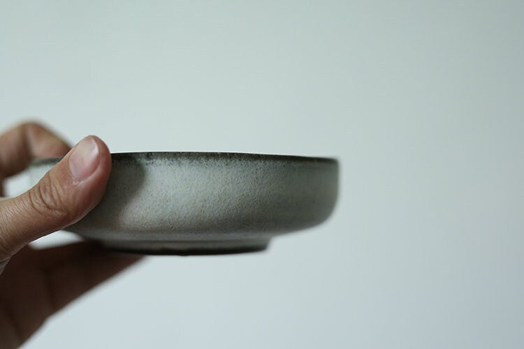 Japanese Style Kohiki Pottery White Tea Tray Chinese Jingdezhen Artwork Tea Boat