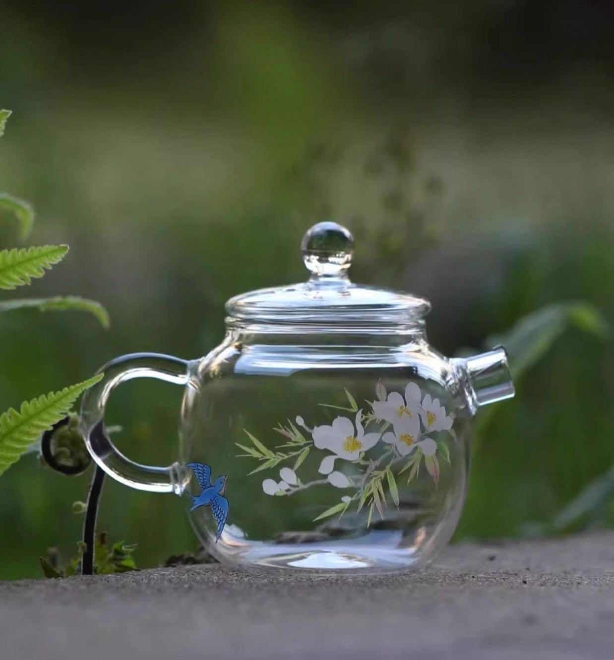 This is a glass teapot