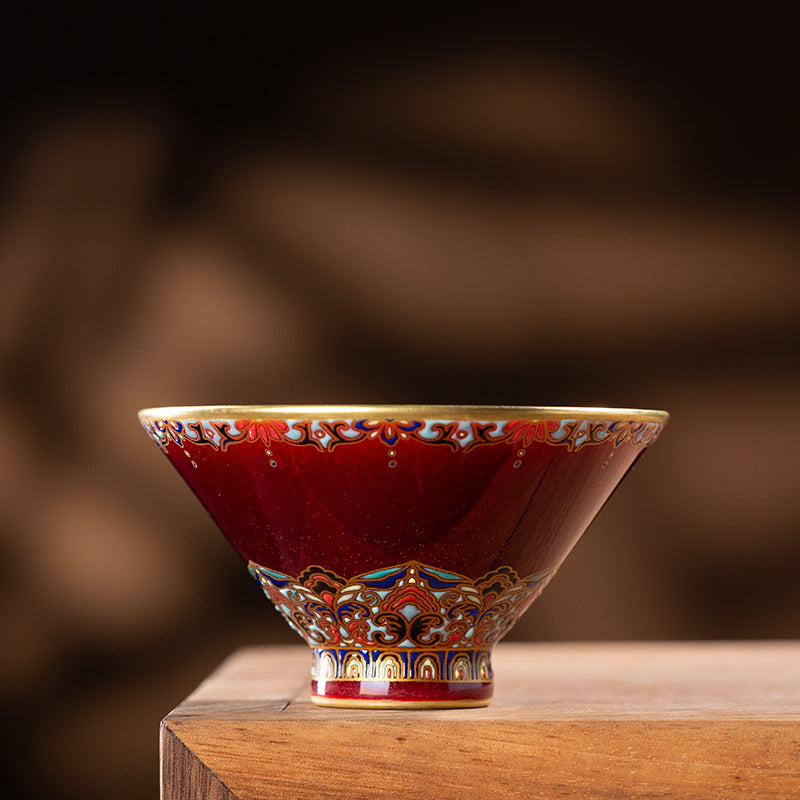 This is a Chinese Jingdezhen lang yao red-glazed lang yao hong teacup.this is a ceramic teacup