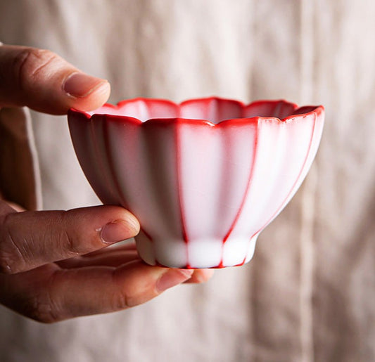 This is a ceramic teacup