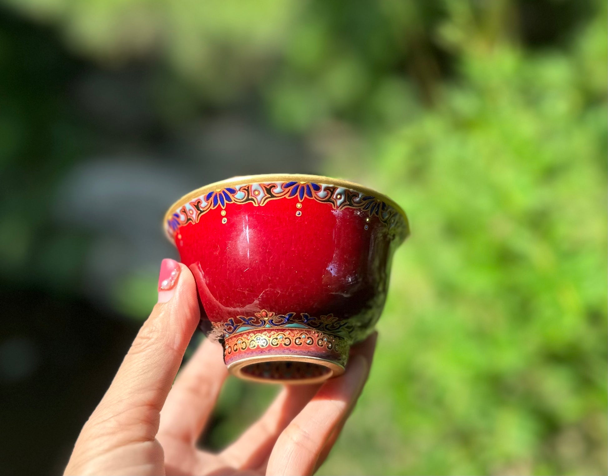 This is a Chinese Jingdezhen lang yao red-glazed lang yao hong teacup.this is a ceramic teacup