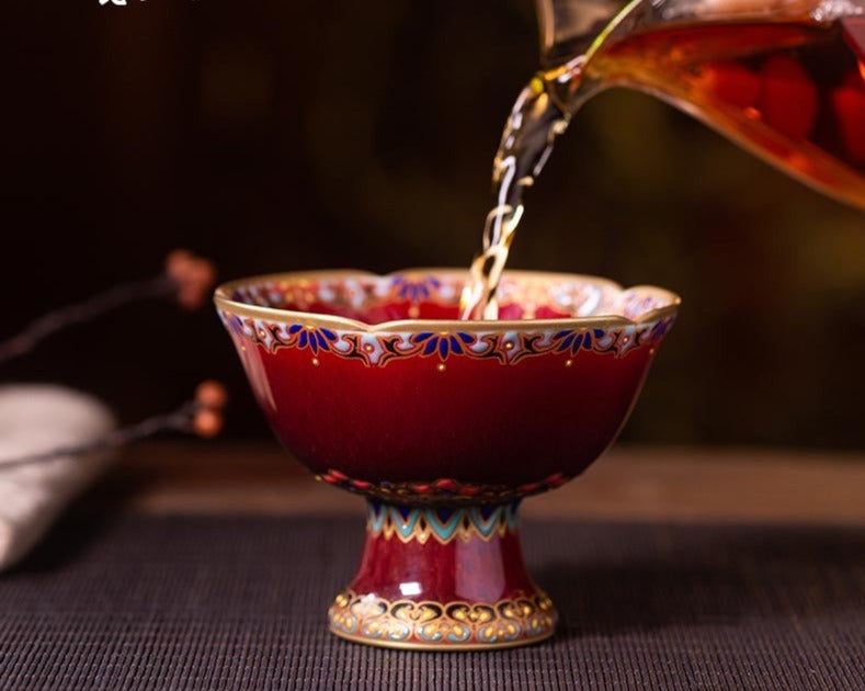 This is a Chinese Jingdezhen lang yao red-glazed lang yao hong teacup.this is a ceramic teacup