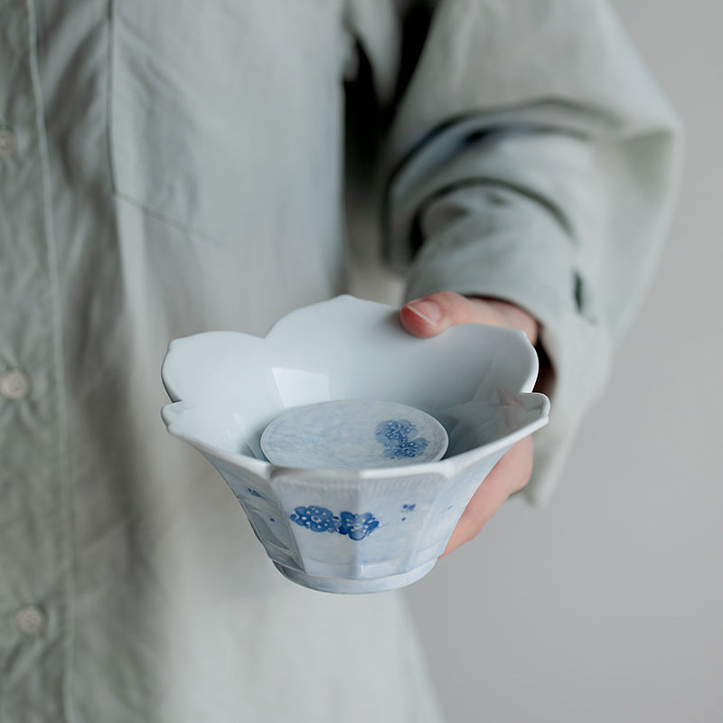 Chinese Jingdezhen Teapot Unique Original Handpainted Blue Flower Pattern Teaware Set Vintage Blue Teapot Chinese Master Porcelain Ceramic