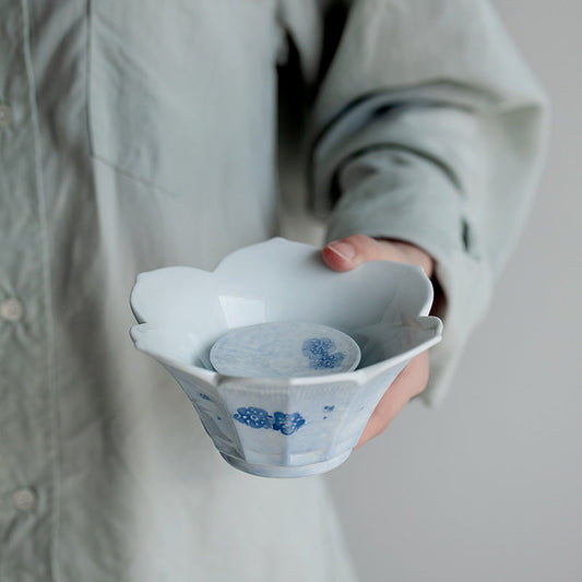 Chinese Jingdezhen Teapot Unique Original Handpainted Blue Flower Pattern Teaware Set Vintage Blue Teapot Chinese Master Porcelain Ceramic