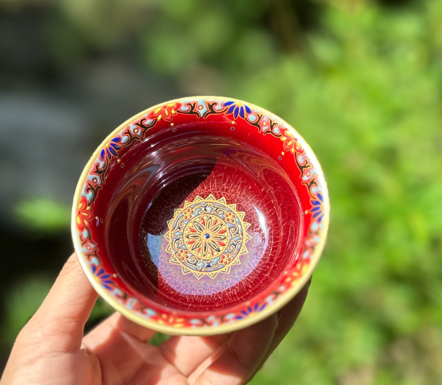 This is a Chinese Jingdezhen lang yao red-glazed lang yao hong teacup.this is a ceramic teacup