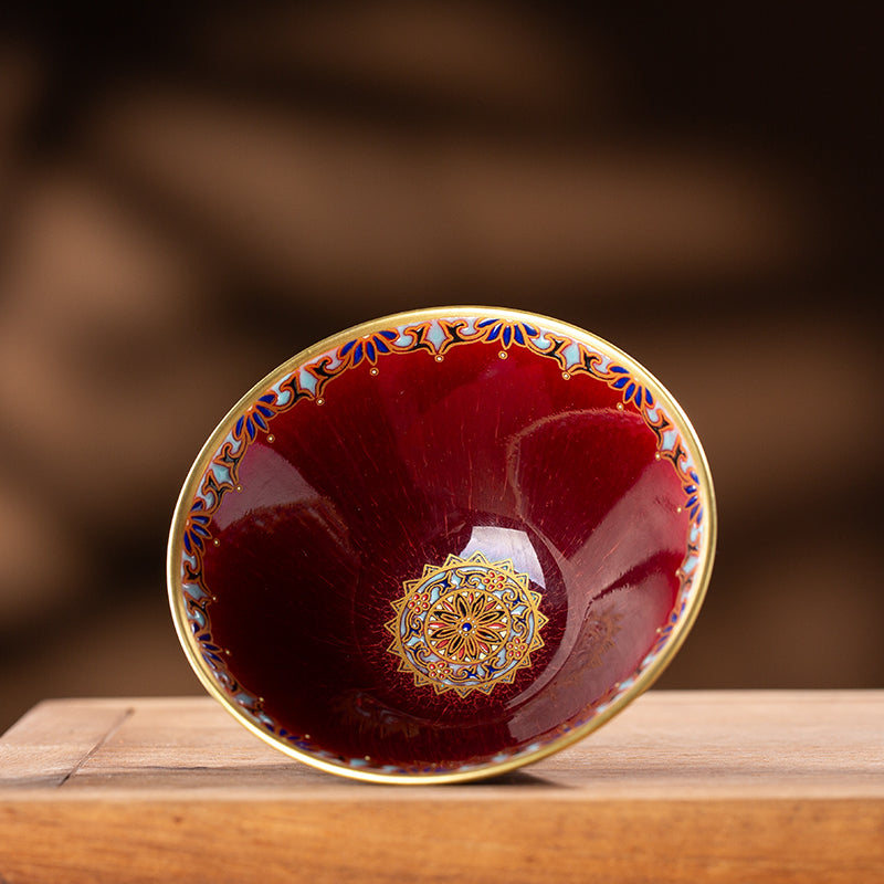 This is a Chinese Jingdezhen lang yao red-glazed lang yao hong teacup.this is a ceramic teacup