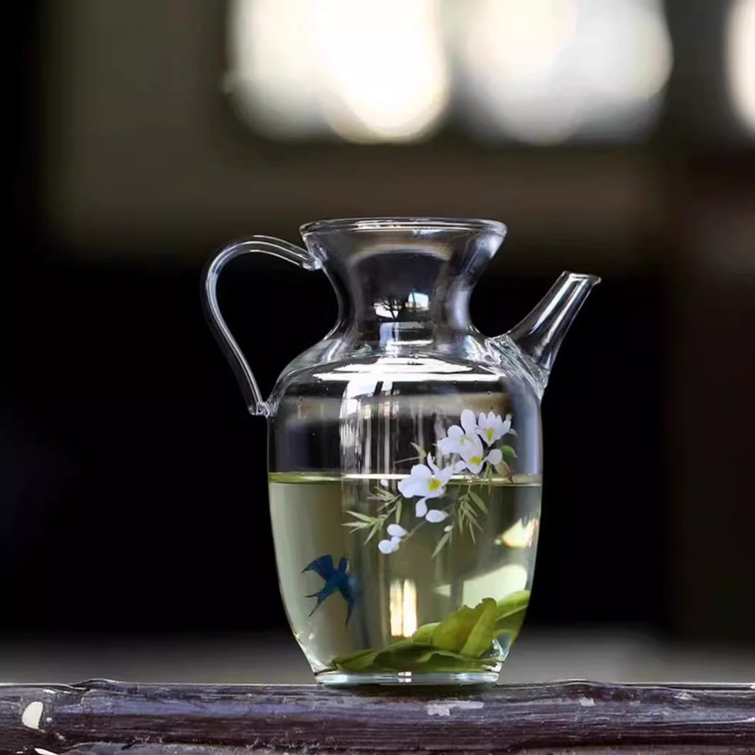 This is a glass teapot