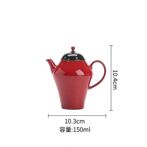 this is Chinese red teapot. this is a ceramic teapot