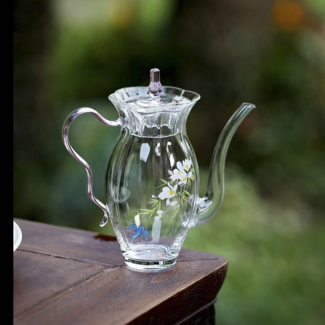 This is a glass teapot