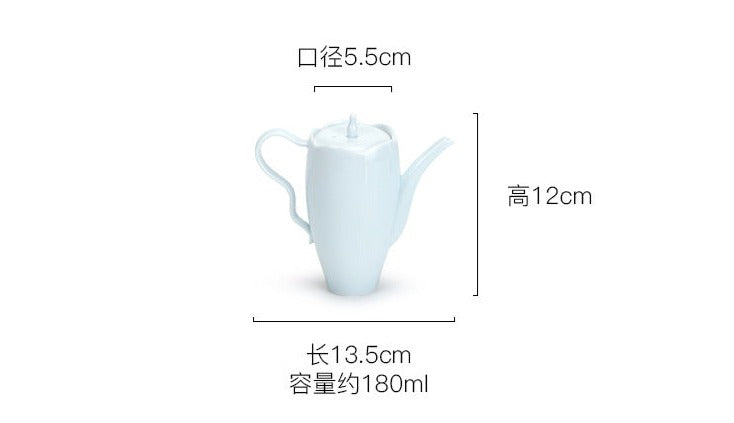 This is a ceramic teapot