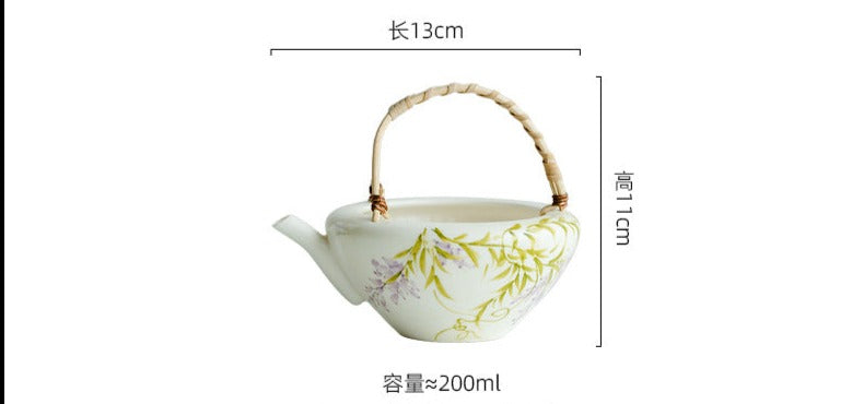 This is a ceramic teapot