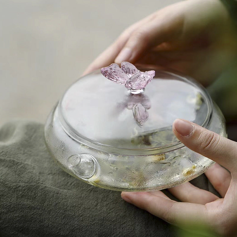 This is a glass teapot