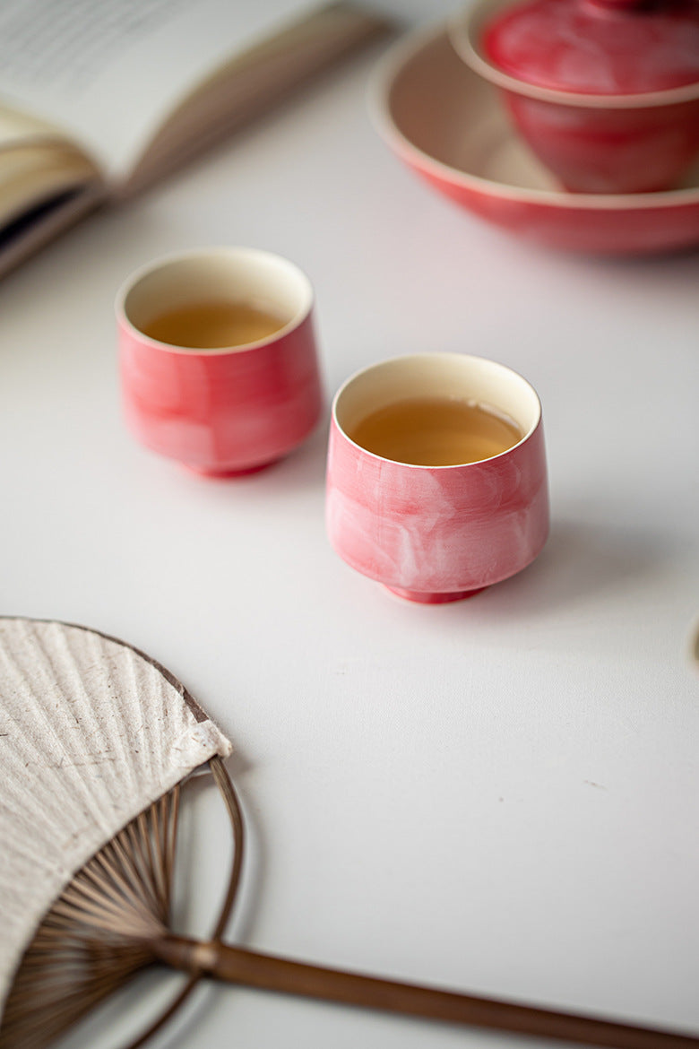 This is a ceramic teacup