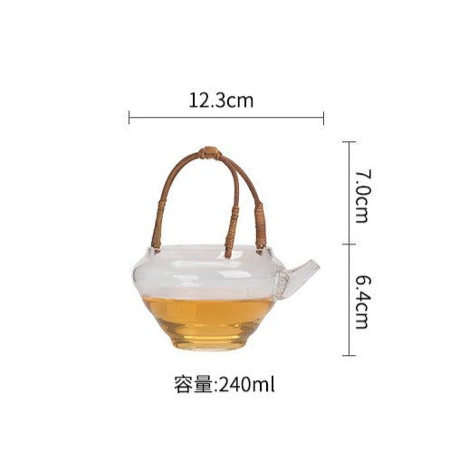 This is a glass teapot