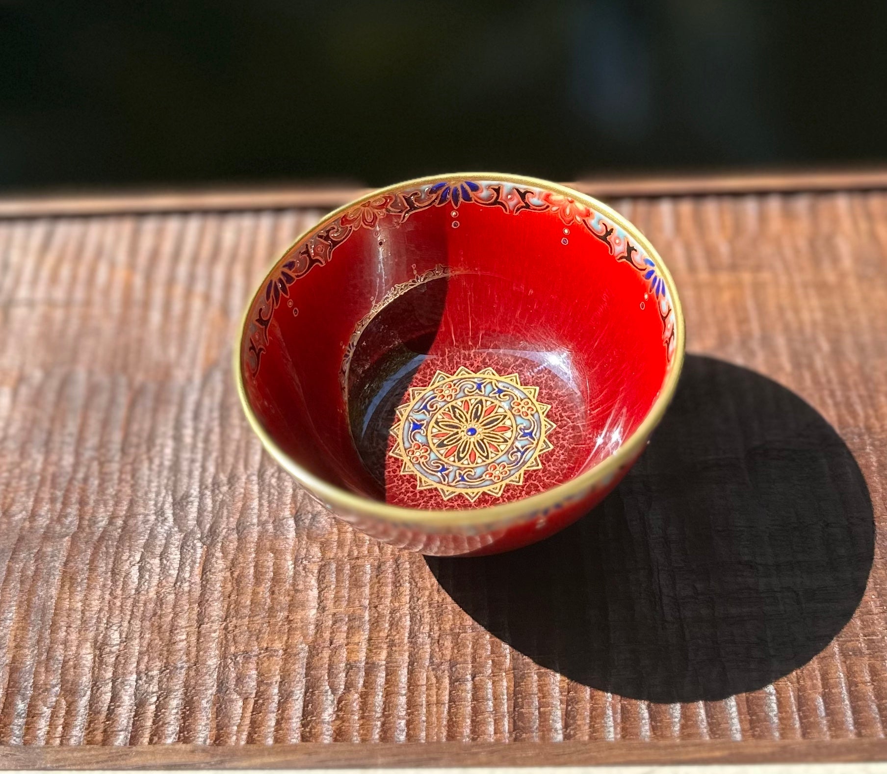 This is a Chinese Jingdezhen lang yao red-glazed lang yao hong teacup.this is a ceramic teacup