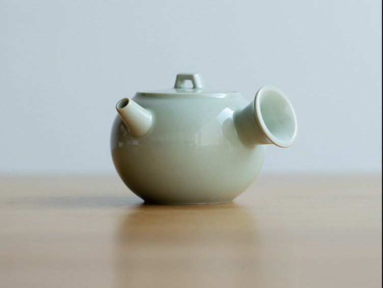 This is a ceramic teapot