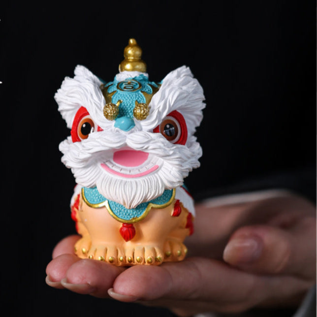 This is Chinese lion dance tea pet. this is a resin tea pet