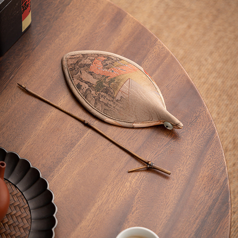 This is a bamboo weaving tea scoop