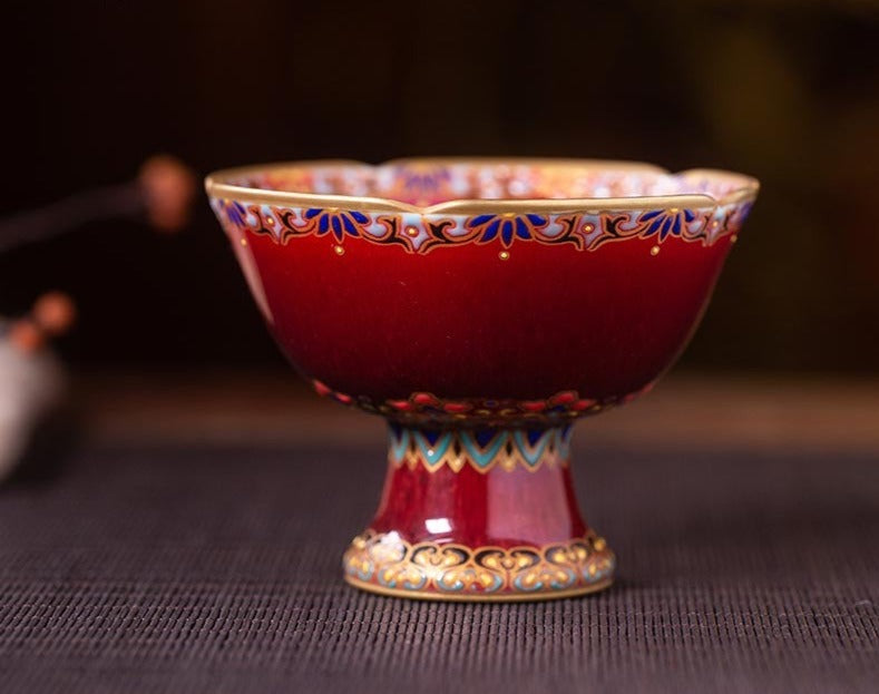 This is a Chinese Jingdezhen lang yao red-glazed lang yao hong teacup.this is a ceramic teacup