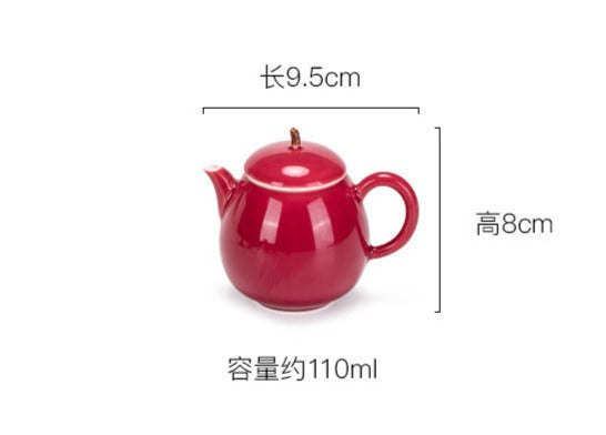 This is a ceramic teapot