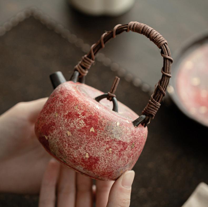 this is a crude pottery teapot