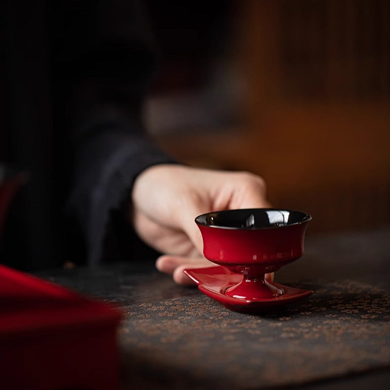 this is Chinese red teapot. this is a ceramic teapot