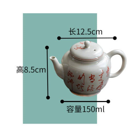 This is a ceramic teapot