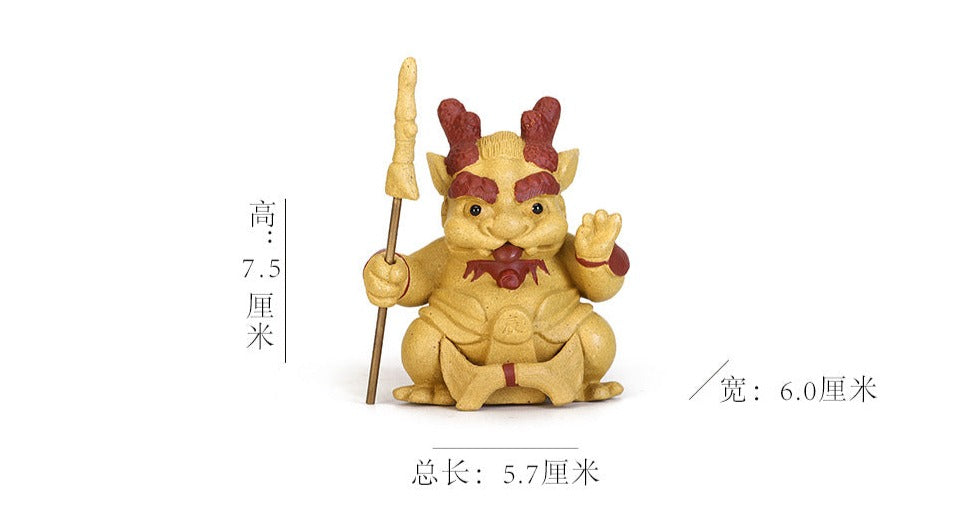 This is a Yixing purple clay dragon teapet