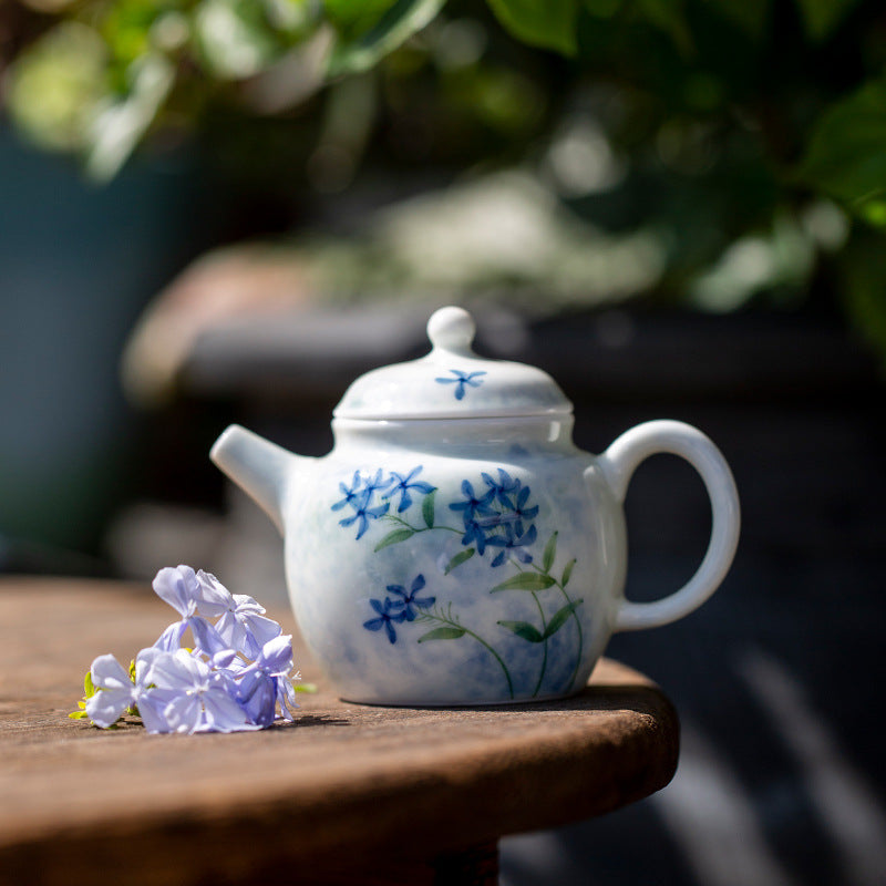 This is a ceramic teapot