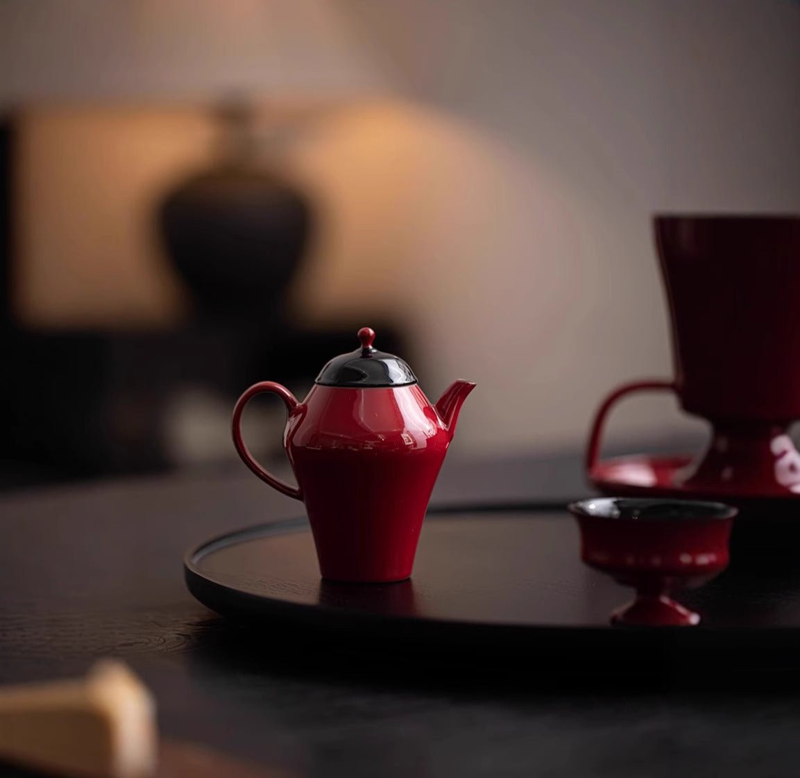 this is Chinese red teapot. this is a ceramic teapot