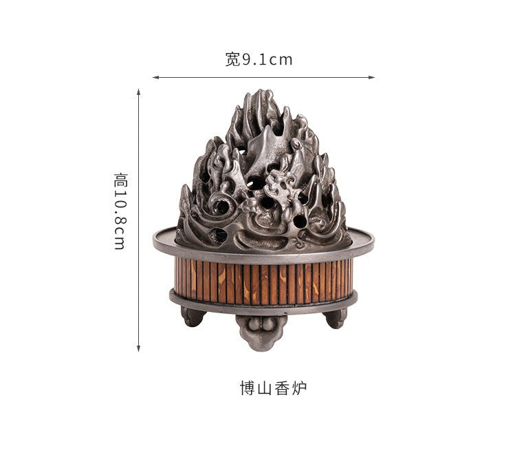 this is a bamboo tin incense burner