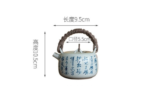 This is a ceramic teapot