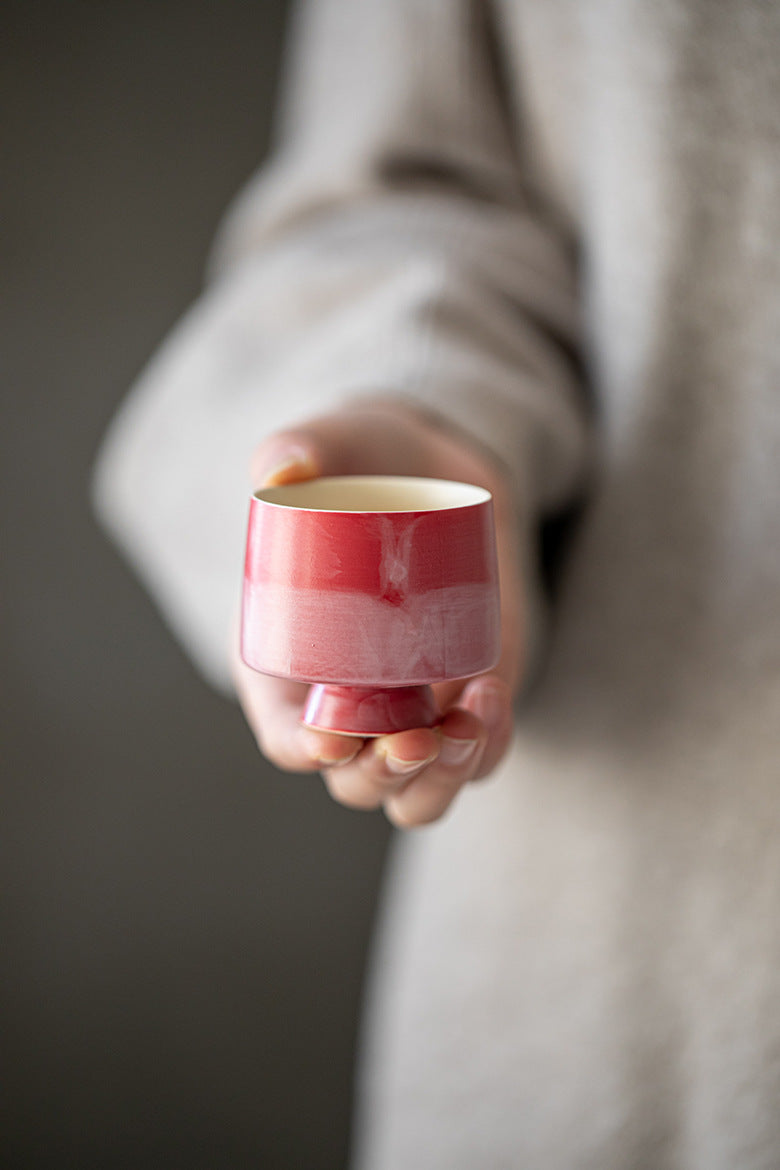 This is a ceramic teacup