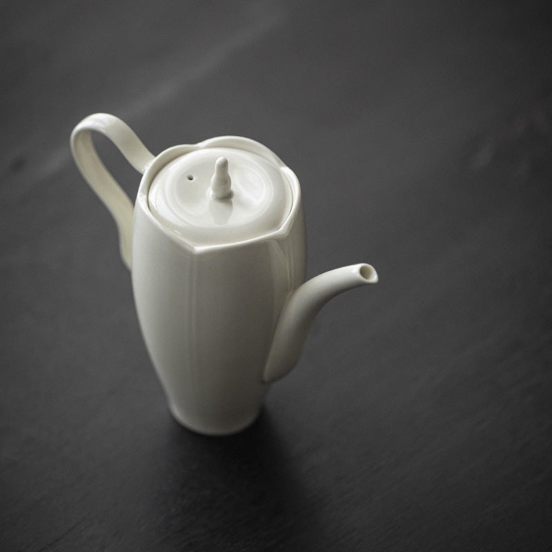 This is a ceramic teapot