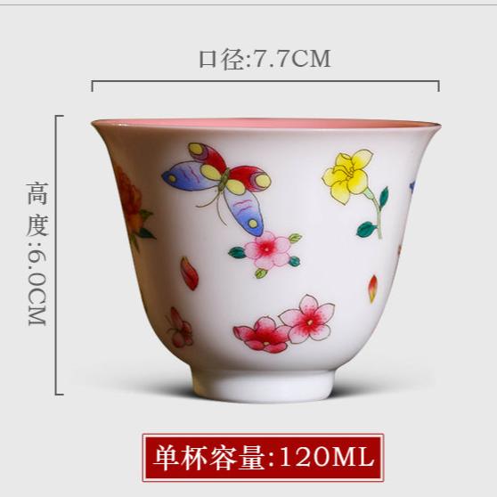 This is Chinese Jingdezhen enamel gaiwan. This is a ceramic teapot